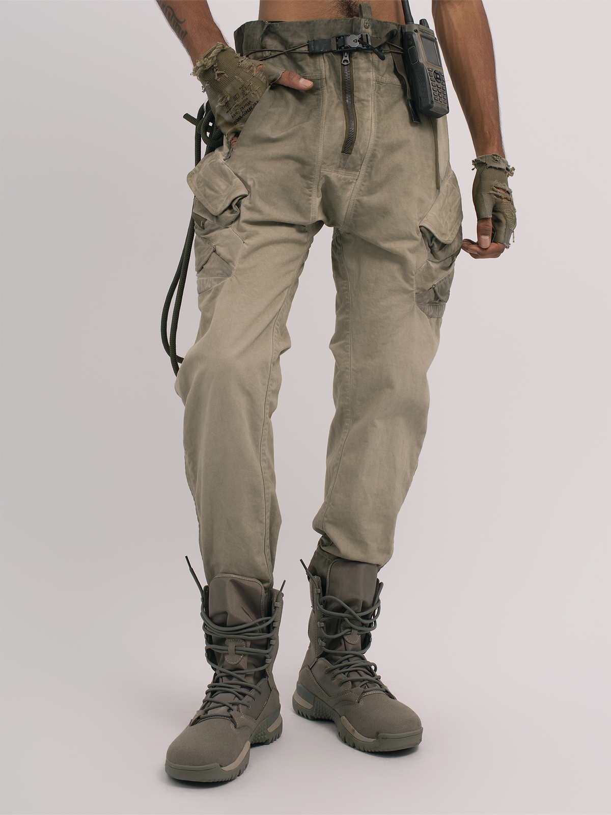 STEAM Distressed Multi-Pocket Utility Cargo Pants – photo 20 of 29