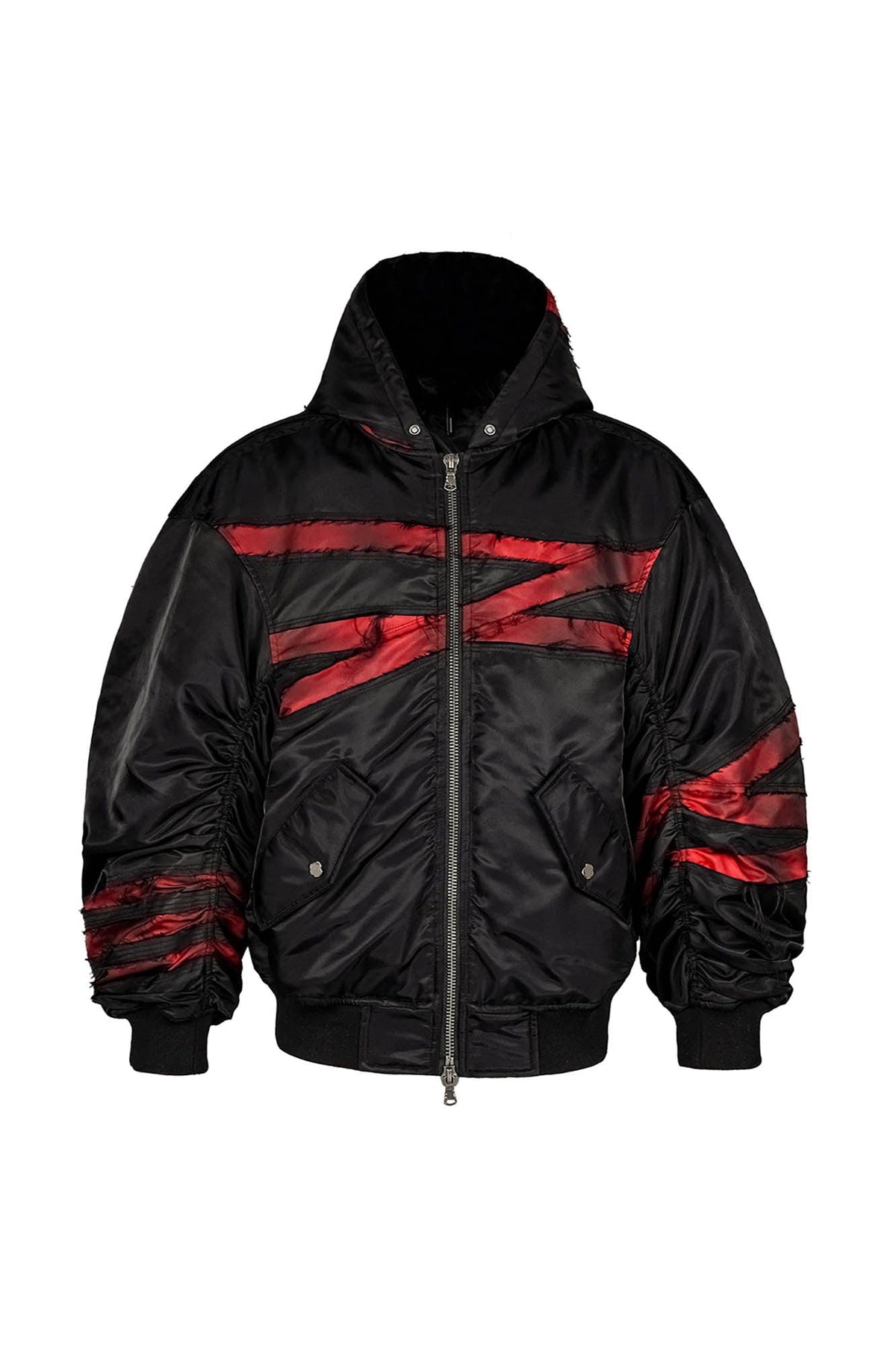 UNDERWATER Distressed Bondage MA-1 Jacket Red – photo 11 of 12