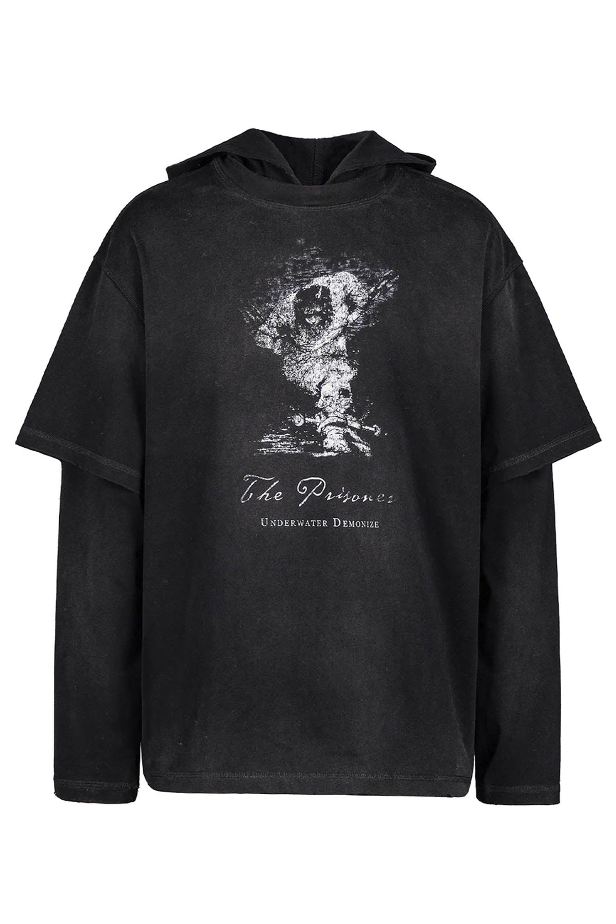 UNDERWATER The Prisoner Distressed Layered Hoodie – photo 11 of 12