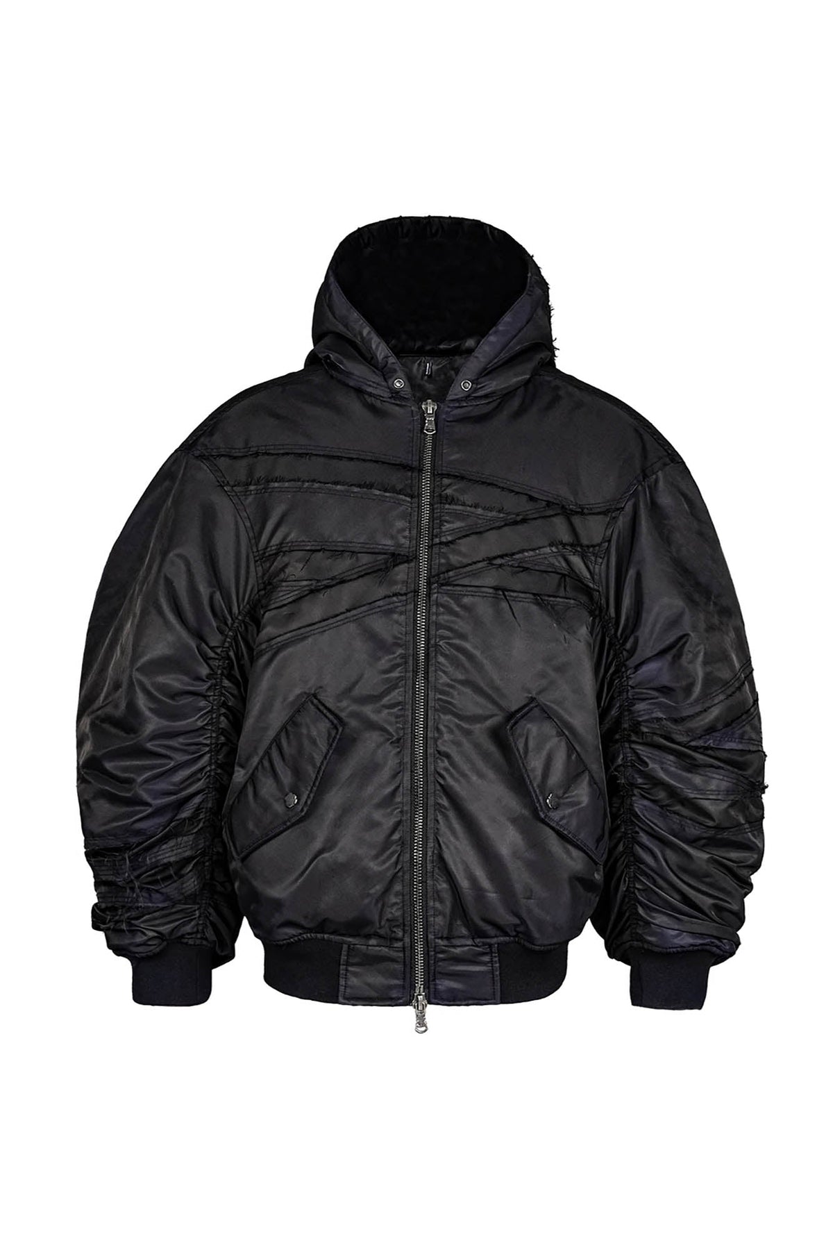 UNDERWATER Distressed Bondage MA-1 Jacket Black – photo 11 of 12