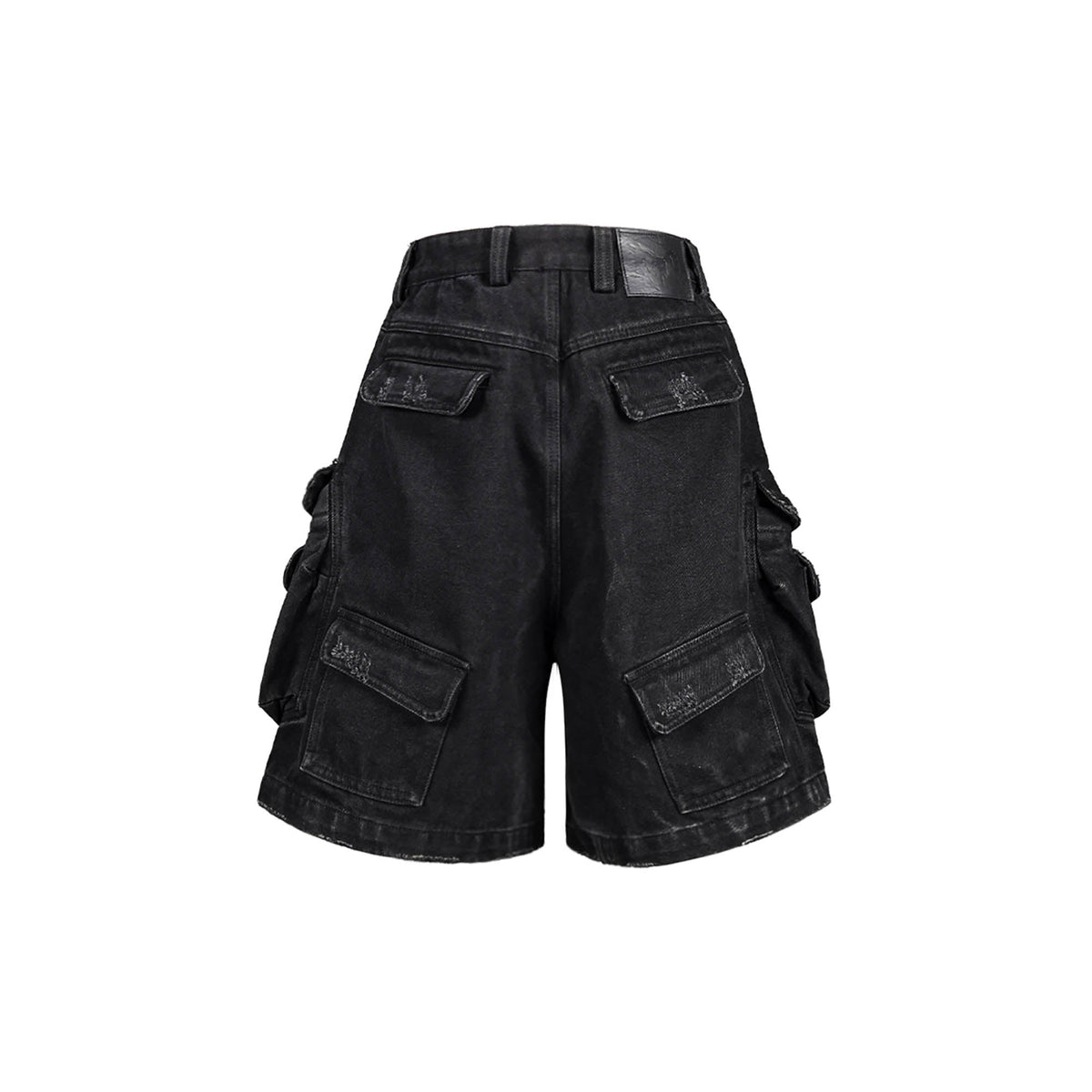 UNDERWATER Layered-Pocket Distressed Denim Shorts – photo 8 of 12
