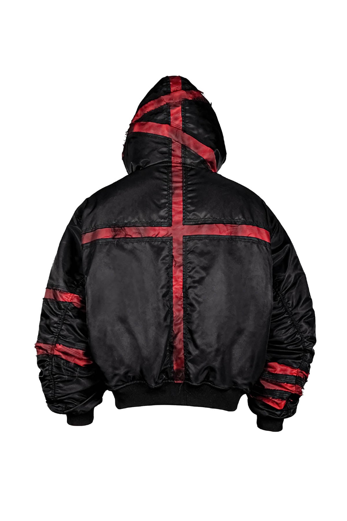 UNDERWATER Distressed Bondage MA-1 Jacket Red – photo 12 of 12